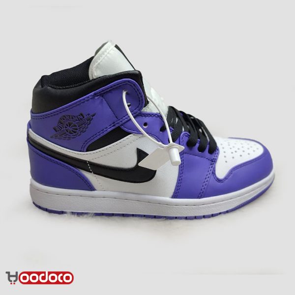 کتانی نایک ایر جردن ۱ کورت بنفش Nike air jordan 1 mid court purple