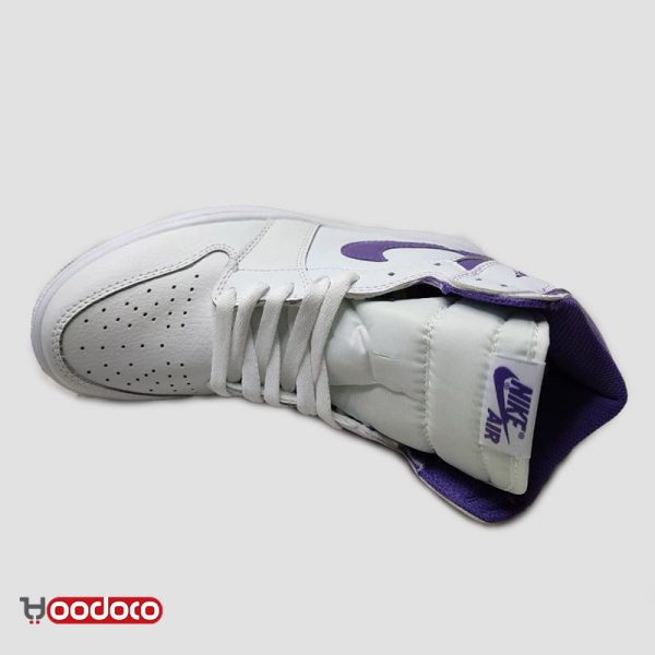 نایکی ایر جردن ۱ متالیک سفید بنفش Nike air jordan 1 high metallic white purple