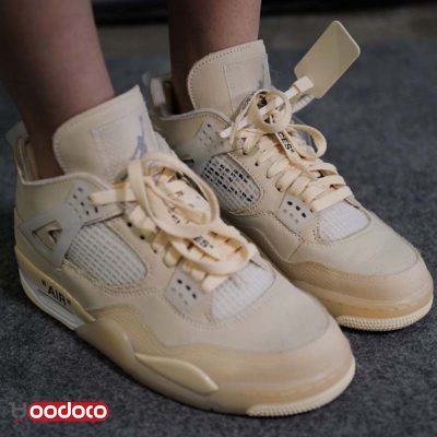 نایکی ایر جردن ۴ آف وایت کرمی (سایل) Nike air Jordan 4 off-white cream (sail)