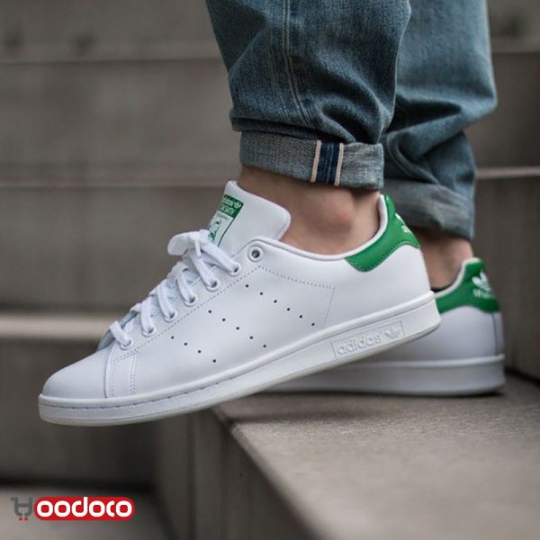 کتانی آدیداس استن اسمیت سفید سبز Adidas stan Smith white green