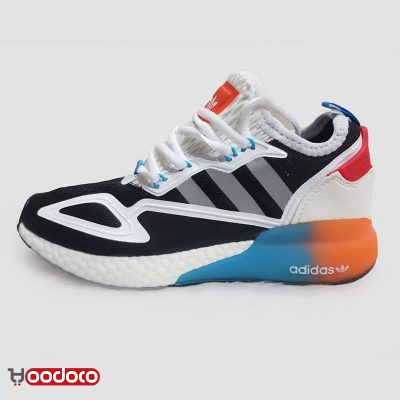 کتانی آدیداس زد ایکس توکا مشکی سفید ابی Adidas zx 2k black white blue