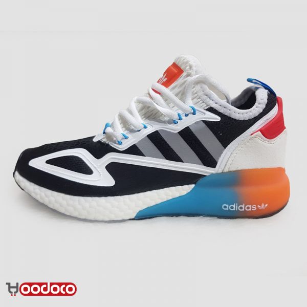 کتانی آدیداس زد ایکس توکا مشکی سفید ابی Adidas zx 2k black white blue