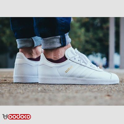 کتانی آدیداس گزل سفید Adidas gazelle white