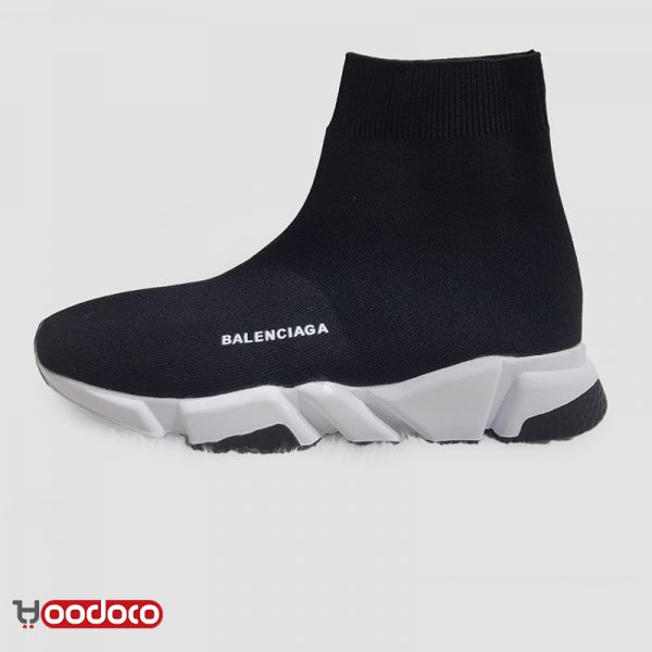 کتانی بالنسیاگا جورابی اسپید ترینر مشکی سفید Balenciaga sock speed trainer black and white