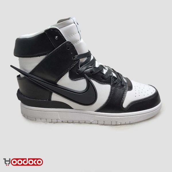 کتانی نایک اس بی دانک ساقدار آمبوش مشکی سفید Nike sb dunk high AMBUSH black and white