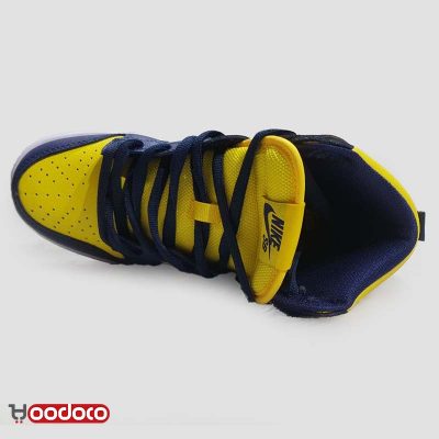 کتانی نایک اس بی دانک نیم ساق میشیگان سورمه ای زرد Nike sb dunk mid Michigan navy and yellow