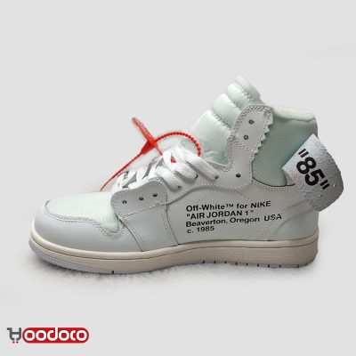 کتانی نایک ایر جردن ۱ آف وایت تمام سفید Nike air Jordan 1 high off-white white