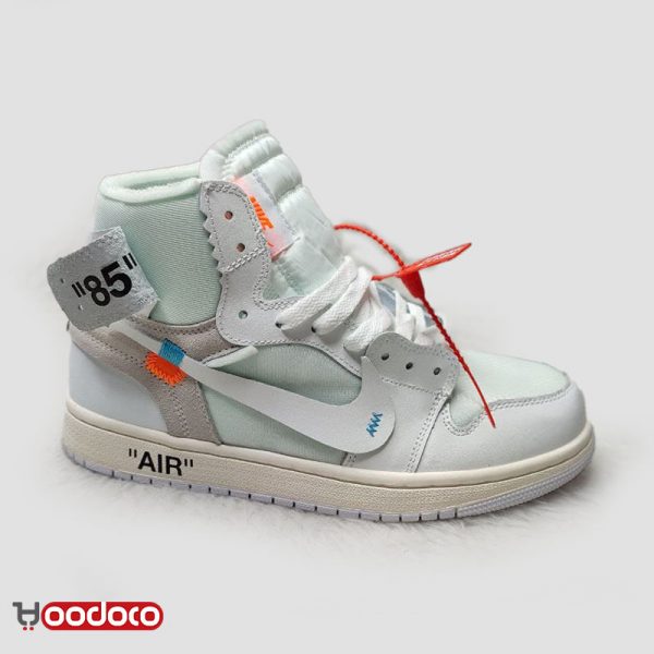 کتانی نایک ایر جردن ۱ آف وایت تمام سفید Nike air Jordan 1 high off-white white