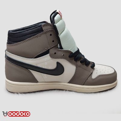 کتانی نایک ایر جردن ۱ تراویس اسکات قهوه ای Nike air jordan 1 high travis Scott cactus Jack brown