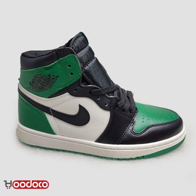 کتانی نایک ایر جردن ۱ سفید سبز Nike air jordan 1 high white and green