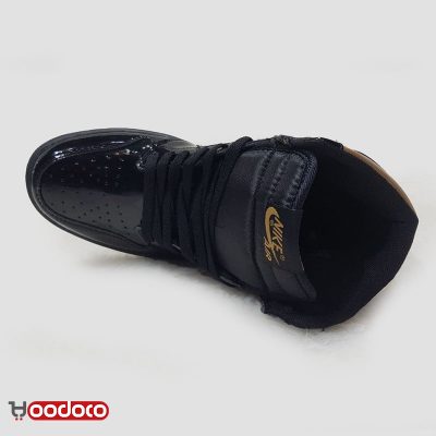 کتانی نایک ایر جردن ۱ متالیک مشکی طلایی Nike air jordan 1 black metallic gold