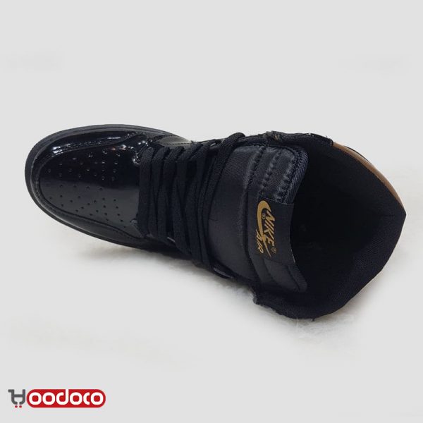 کتانی نایک ایر جردن ۱ متالیک مشکی طلایی Nike air jordan 1 black metallic gold