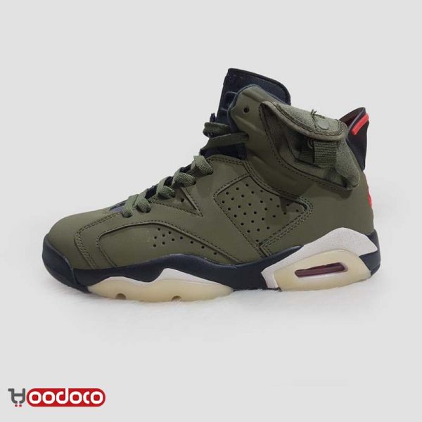 کتانی نایک ایر جردن ۶ تراویس اسکات سبز Nike air jordan 6 travis Scott cactus Jack green