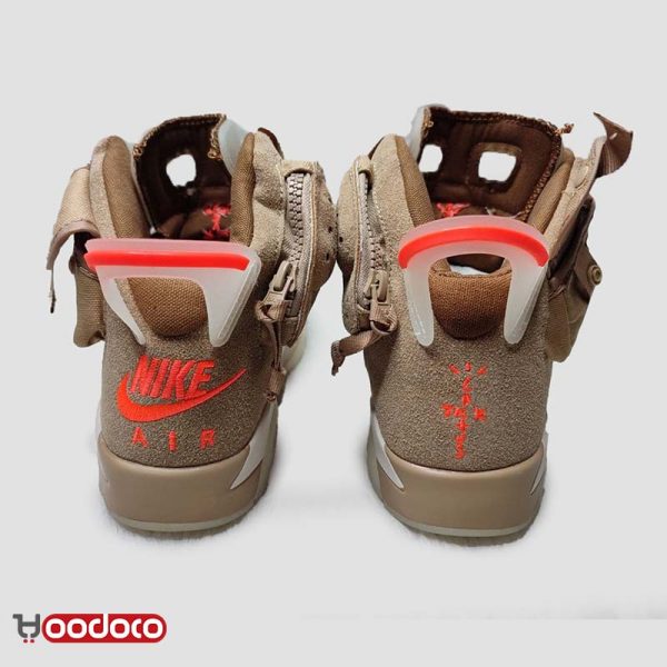 کتانی نایک ایر جردن ۶ تراویس اسکات کرمی Nike air jordan 6 travis Scott cactus Jack cream