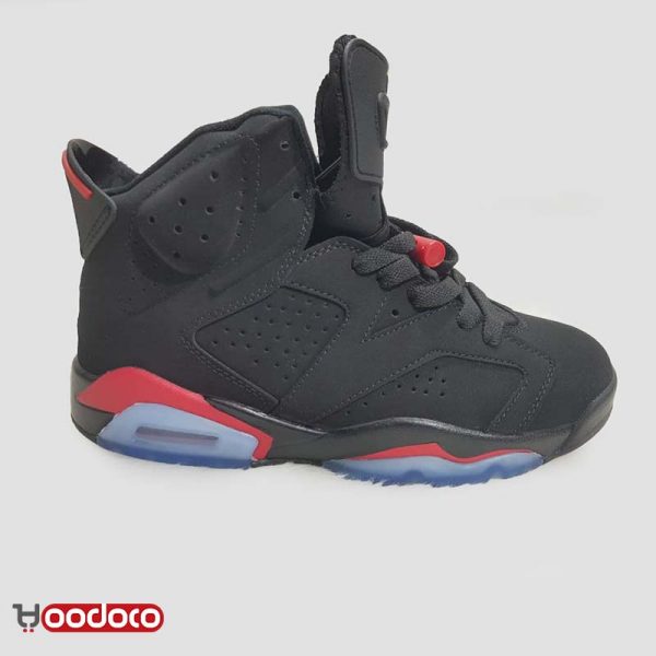 کتانی نایک ایر جردن ۶ رترو مشکی قرمز Nike air jordan 6 retro black and red