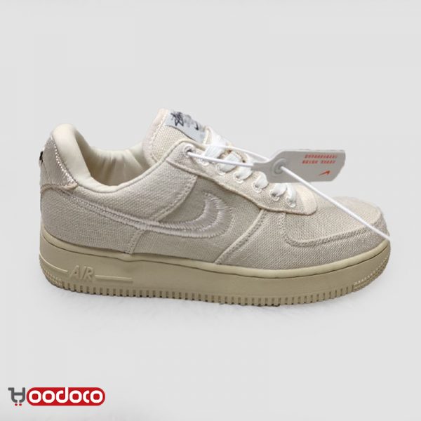 کتانی نایک ایر فورس ۱ استوسی کرمی Nike air force 1 stussy cream