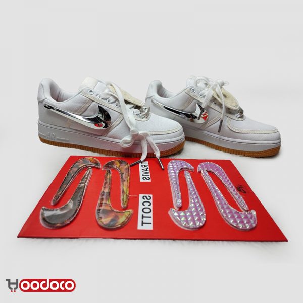 کتانی نایک ایر فورس ۱ تراویس اسکات سفید Nike air force 1 travis Scott cactus Jack white