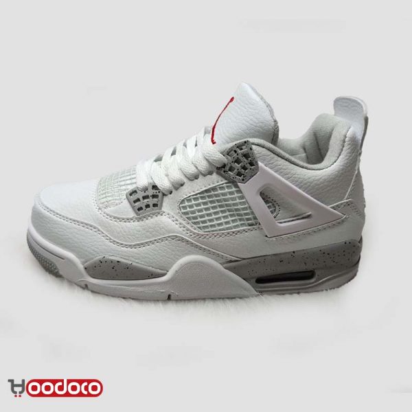 کتانی نایکایر جردن ۴ اورو سفید طوسی Nike air jordan 4 oreo white and grey