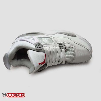 کتانی نایکایر جردن ۴ اورو سفید طوسی Nike air jordan 4 oreo white and grey