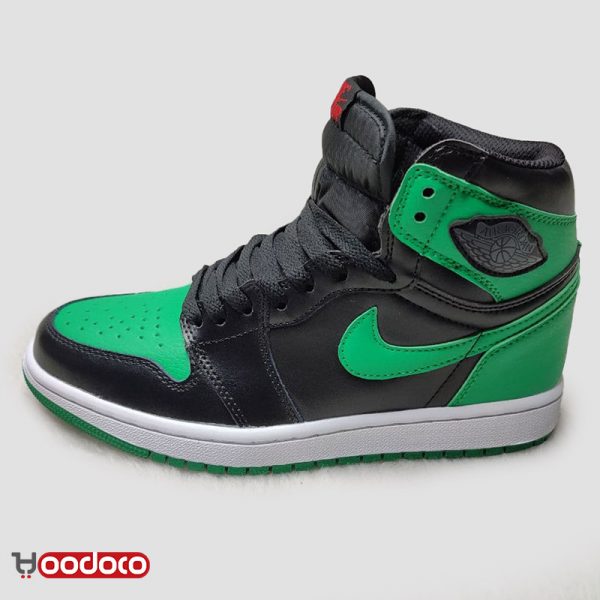 کتانی نایک ایر جردن ۱ سبز مشکی Nike air jordan 1 high green and black