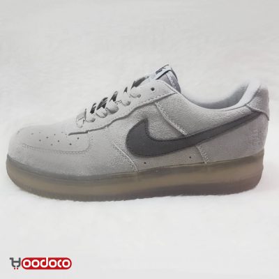 نایک فورس چرمی جیر طوسی Nike force suede leather gray