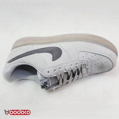 نایک فورس چرمی جیر طوسی Nike force suede leather gray