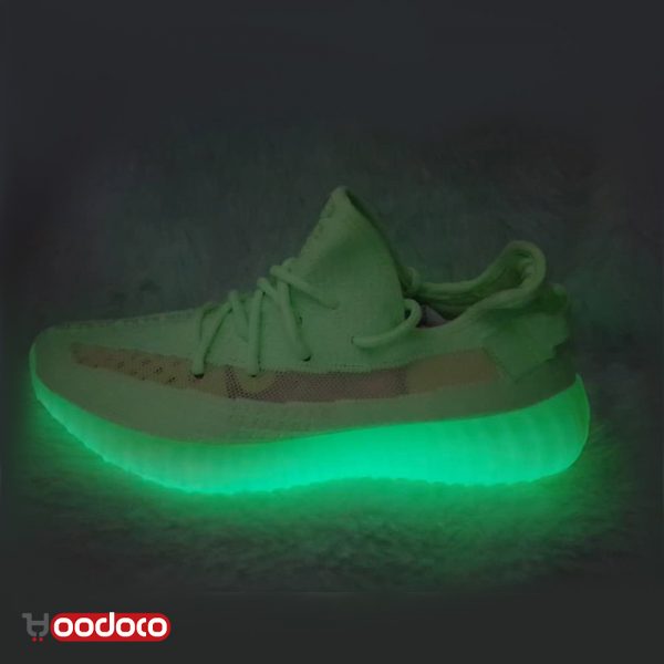 کفش آدیداس یزی بوست 350 سبز شبچراغ Adidas Yeezy Boots 350 Green Black Light