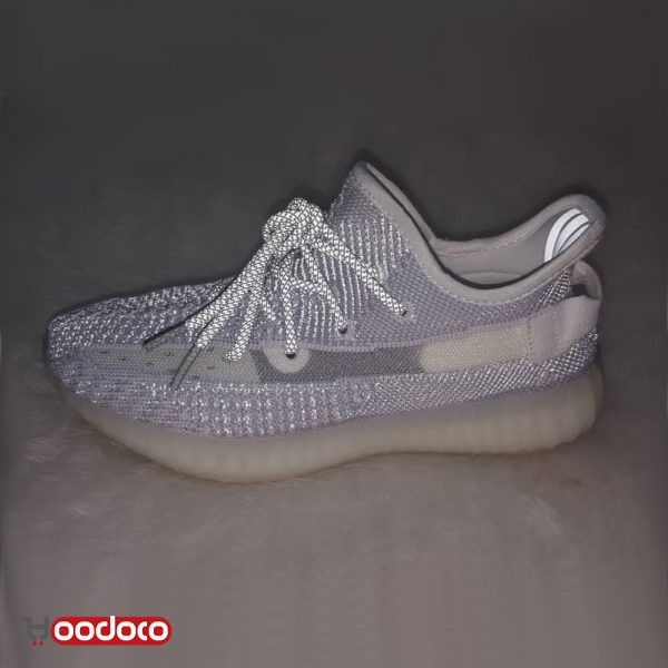 کفش ادیداس یزی بوست 350 تمام شب نما سفید Adidas yeezy boost 350 all black light white