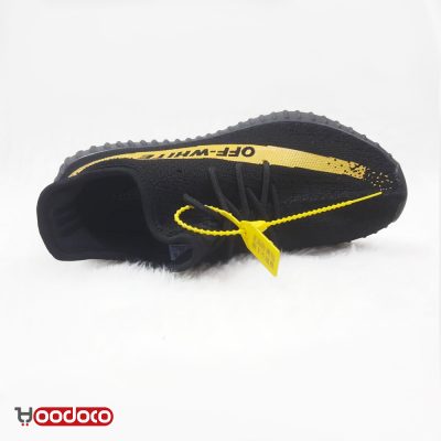 کفش ادیداس یزی بوست 350 آف وایت مشکی زرد Adidas yeezy boost 350 off white black and yellow