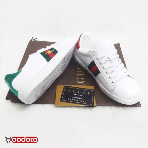 کفش گوچی زنبوری سفید Gucci bee white