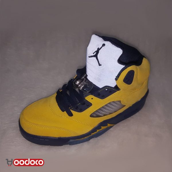 نایک ایر جردن 5 زرد Nike air jordan 5 yellow