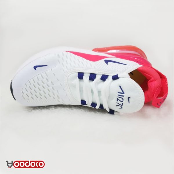 نایک ایر مکس 270 سفید صورتی Nike air max 270 all white and pink