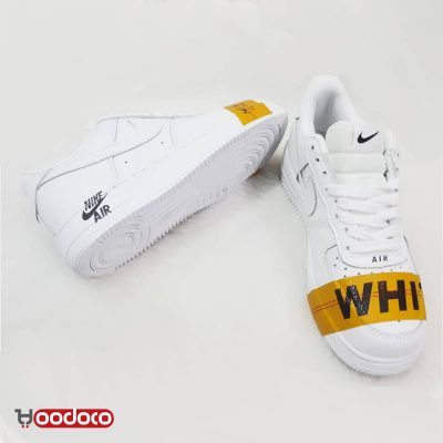 کفش نایک فورس آف وایت چرمی سفید Nike Force Off White