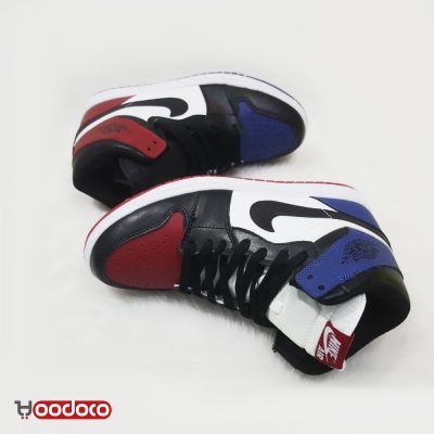 نایک جردن 1 آبی قرمز Nike iordan 1 blue red