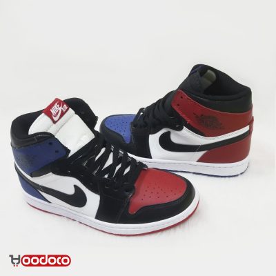 نایک جردن 1 آبی قرمز Nike iordan 1 blue red