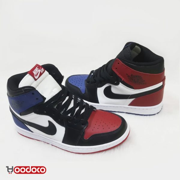 نایک جردن 1 آبی قرمز Nike iordan 1 blue red