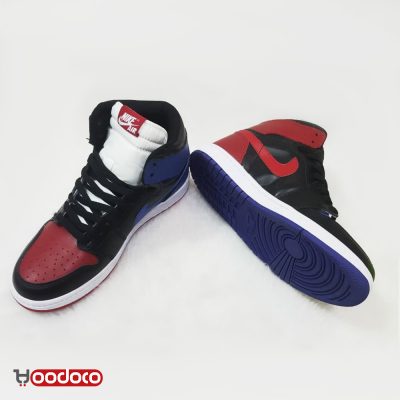 نایک جردن 1 آبی قرمز Nike iordan 1 blue red