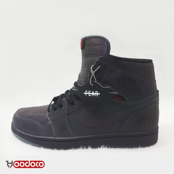 کتونی نایک جردن 1 زوم تمام شب نما Nike jordan 1 zoom all black light