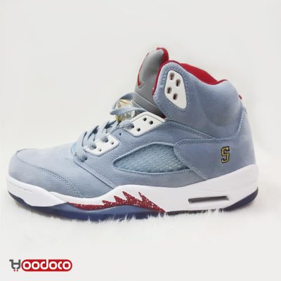 نایک جردن 5 آبی Nike jordan 5 blue