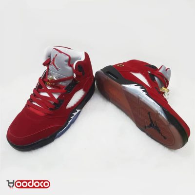 خرید و قیمت کفش بسکتبال نایک جردن 5 قرمز Nike jordan 5 red