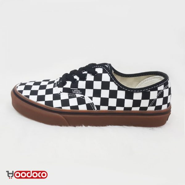 ونس کلاسیک شطرنجی مشکی زیر قهوه ای Vans Authentic checker black brown