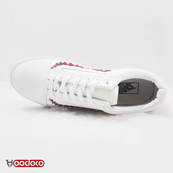 کفش ونس اولد اسکول کوسه سفید Vans Old Skool bape shark white