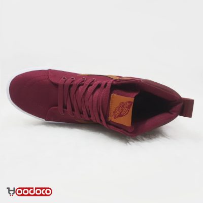 کتونی ونس ساقدار زرشکی خط قهوه ای Vans SK8 crimson brown