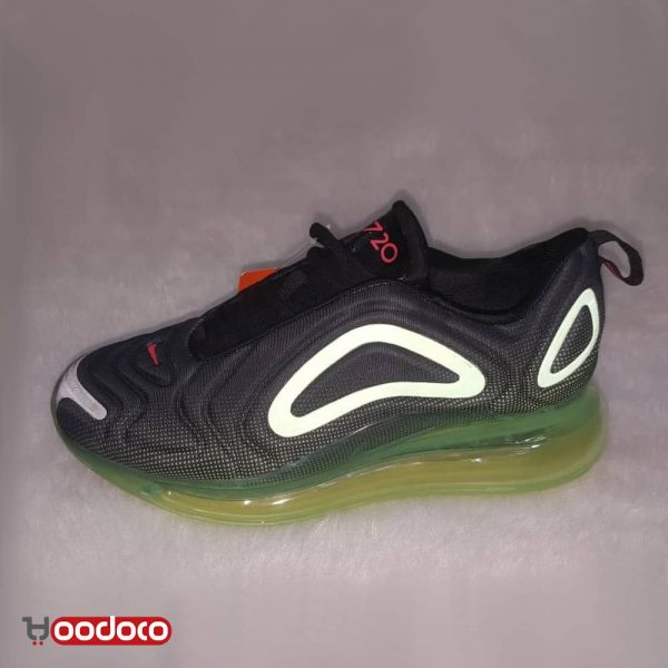 نایک ایرمکس 720 مشکی سبز شب نما Nike airmax 720 green black light