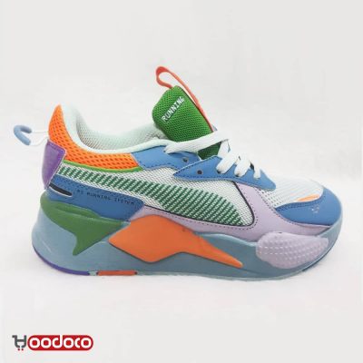 کفش پوما آر اس ایکس آبی و سبز Puma RS-X blue and green