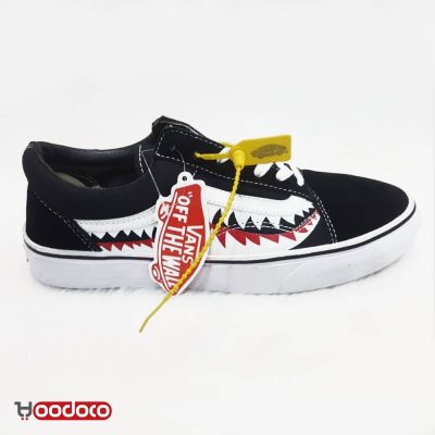 کفش ونس اولد اسکول کوسه مشکی Vans Old Skool bape shark black