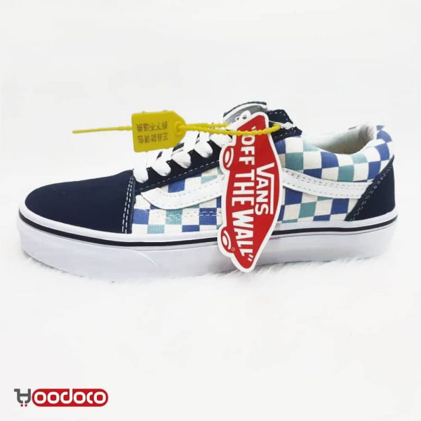 ونس اولد اسکول شطرنجی آبی Vans Old Skool checker blue