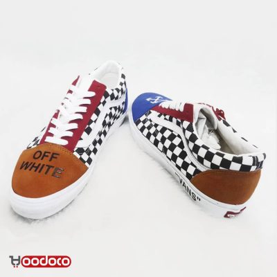 کفش ونس اولد اسکول آف وایت شطرنجی Vans Old Skool checker off-white