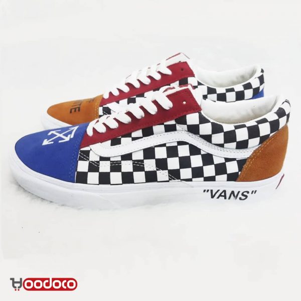 کفش ونس اولد اسکول آف وایت شطرنجی Vans Old Skool checker off-white