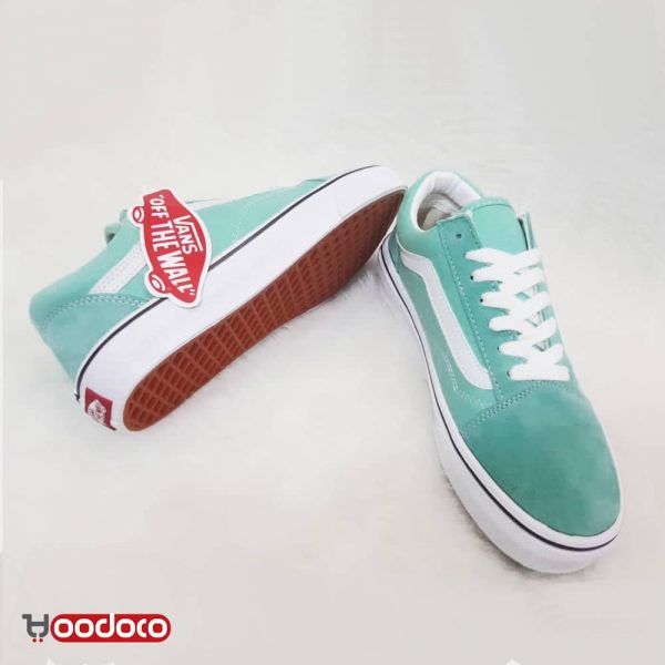 کفش ونس اولد اسکول سبز آبی Vans Old Skool green blue